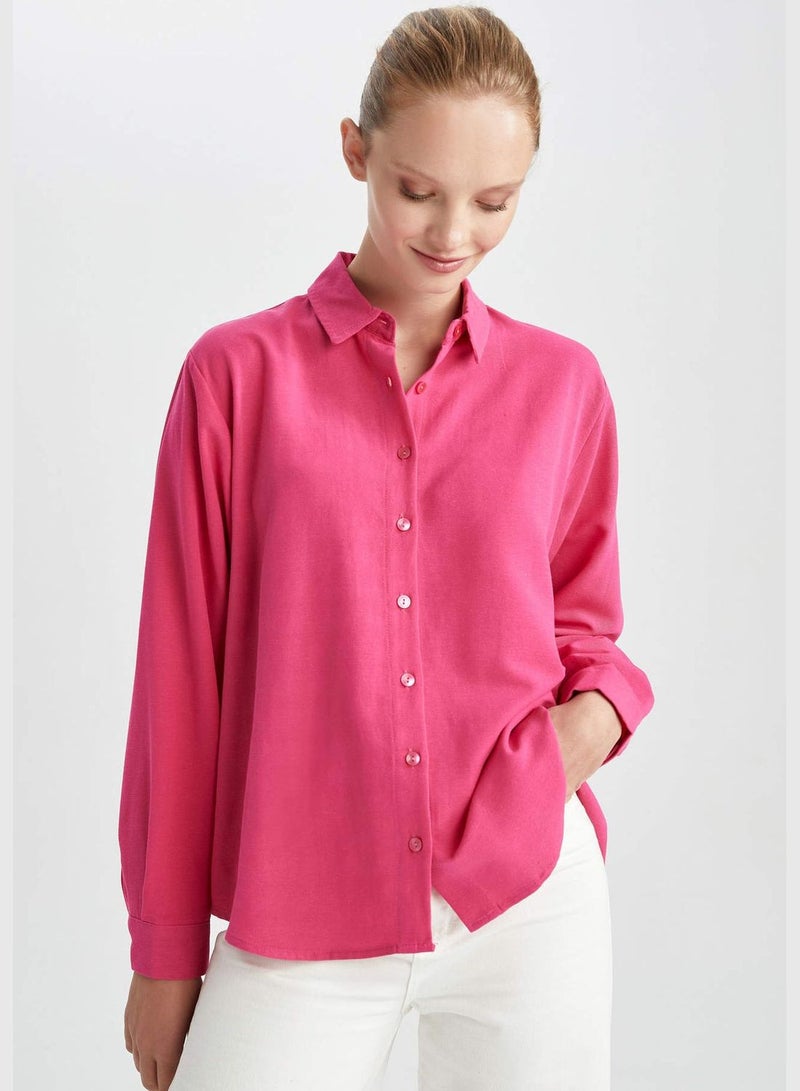 DeFacto Pocket Detail Button Down Shirt - Image 4