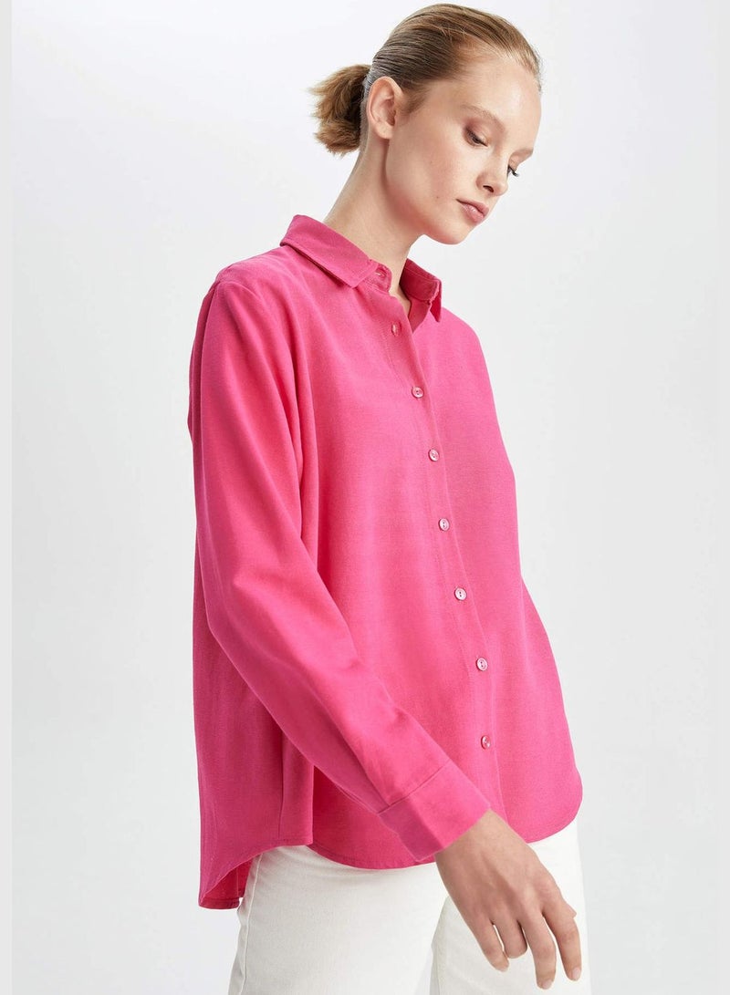 DeFacto Pocket Detail Button Down Shirt - Image 1