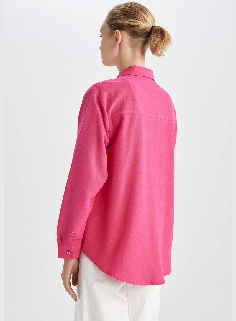 DeFacto Pocket Detail Button Down Shirt - Image 5