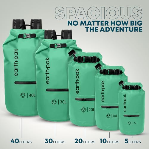 Earth Pak Waterproof Dry Bag with Zippered Pocket Backpack Keeps Gear Dry for Boating Beach Drybag Kayak Accessories Waterproof Phone Case - Image 3