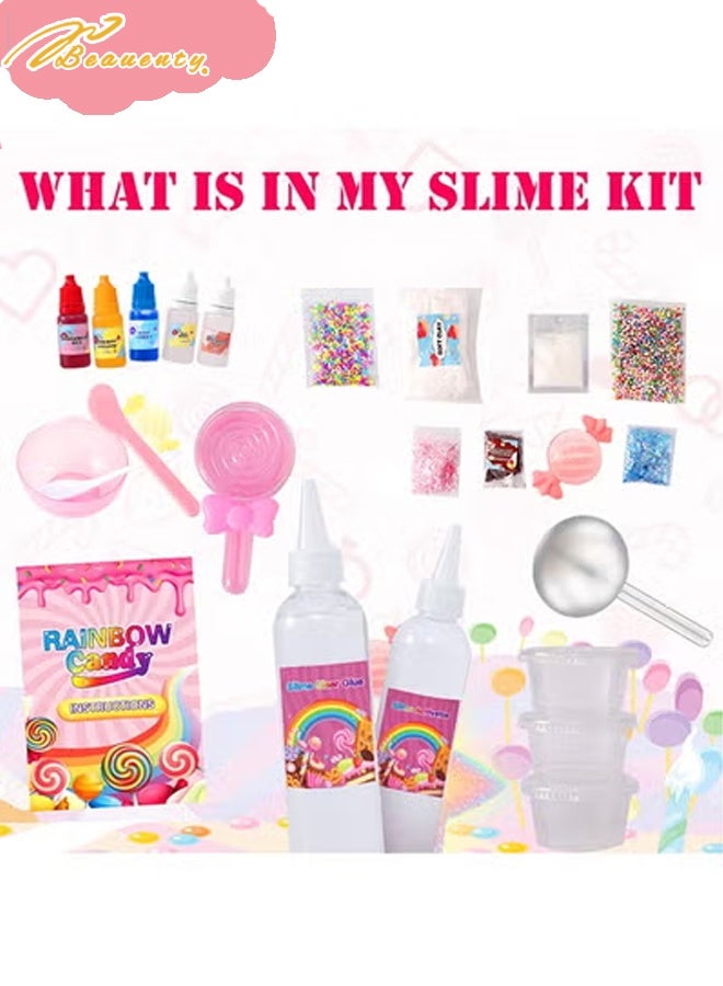 Beauenty DIY Slime Kit for Kids,Fluffy Slime Making Kit Toys for Girls -Non-Sticky & Scented to Craft Butter Slime - Image 3
