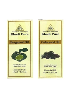 Khadi Pure Bergamot & Cedarwood Essential Oil, 15 Ml (Pack Of 2)  - Image 1