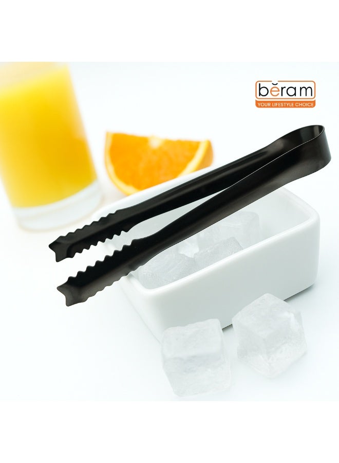 Beram Sugar Tong Stainless Steel Mini Tongs for Sugar Cubes Ice Snacks & Tea Parties – Durable Rust-Resistant (4, Black, 15+12.5) - Image 4