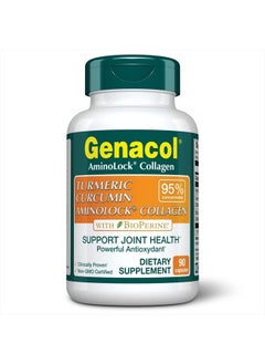 Genacol Turmeric Curcumin Collagen Supplement Enhanced Absorption with 95% Curcuminoids, Black Pepper & AminoLock Colageno | Supports Healthy Joints | 90 Capsules  - Image 1