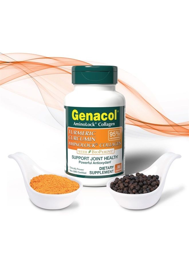 Genacol Turmeric Curcumin Collagen Supplement Enhanced Absorption with 95% Curcuminoids, Black Pepper & AminoLock Colageno | Supports Healthy Joints | 90 Capsules - Image 5