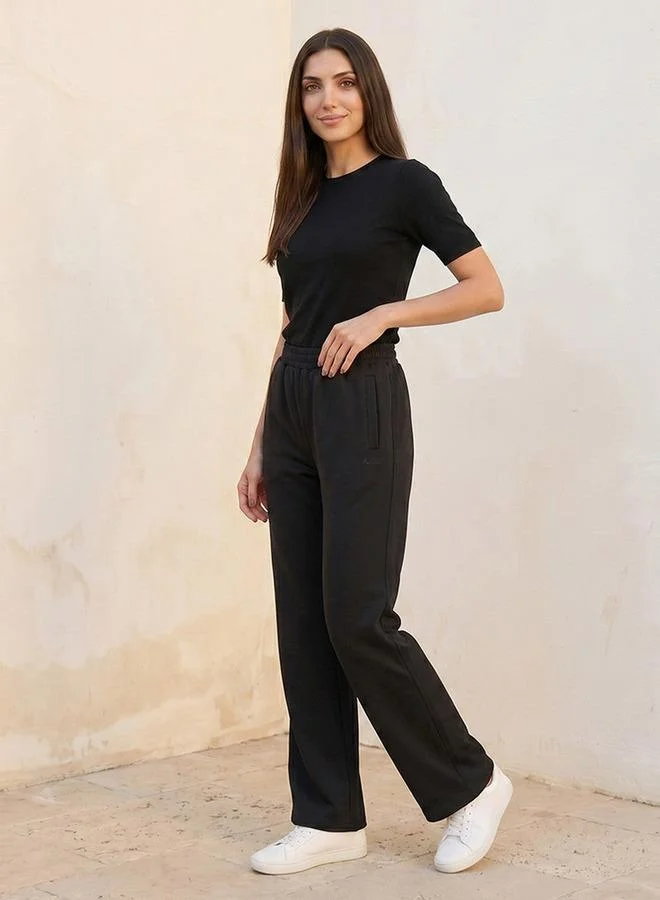 Splash Active Black Flared 2 Way Stretch Track Pants for Women | Best Price UAE