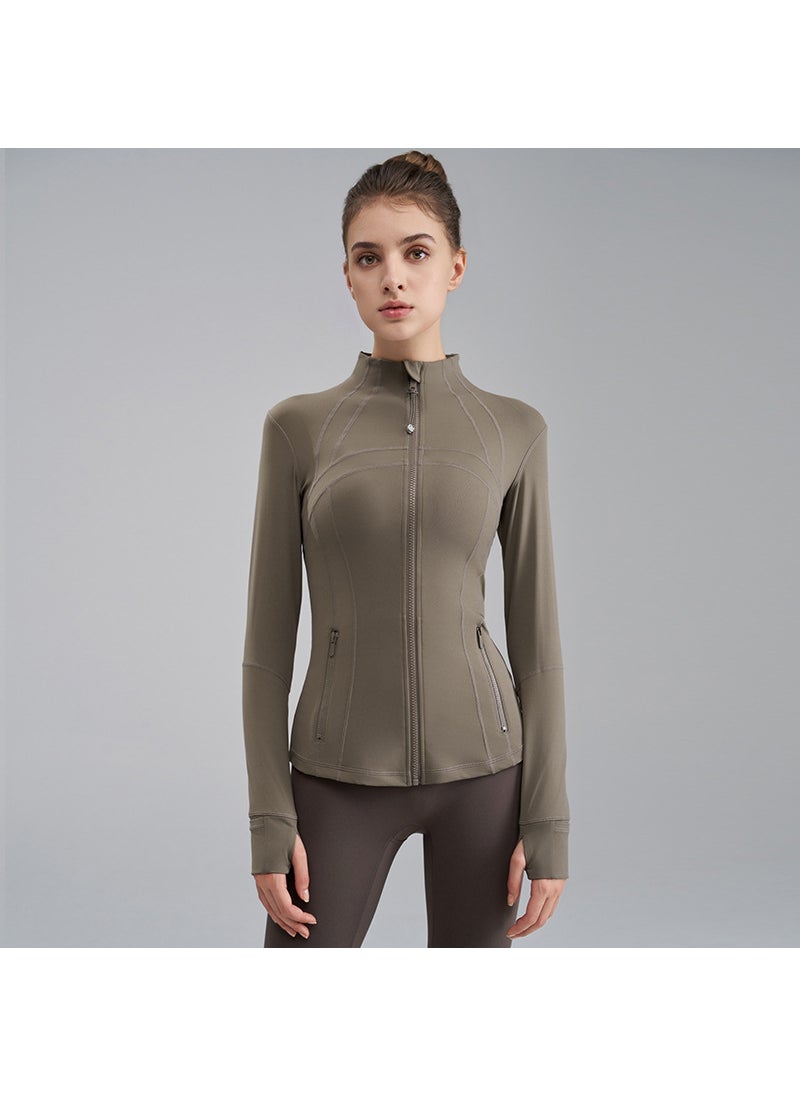 Generic - Lulu Define Yoga Jacket Slim Fit Spring Autumn Winter Nomad Grey - Image 1