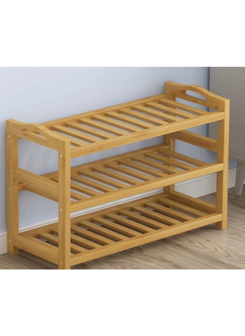 alwan antiques and frames 3-Tier Bamboo Shoe Organizer 23*50*65 cm  - Image 2