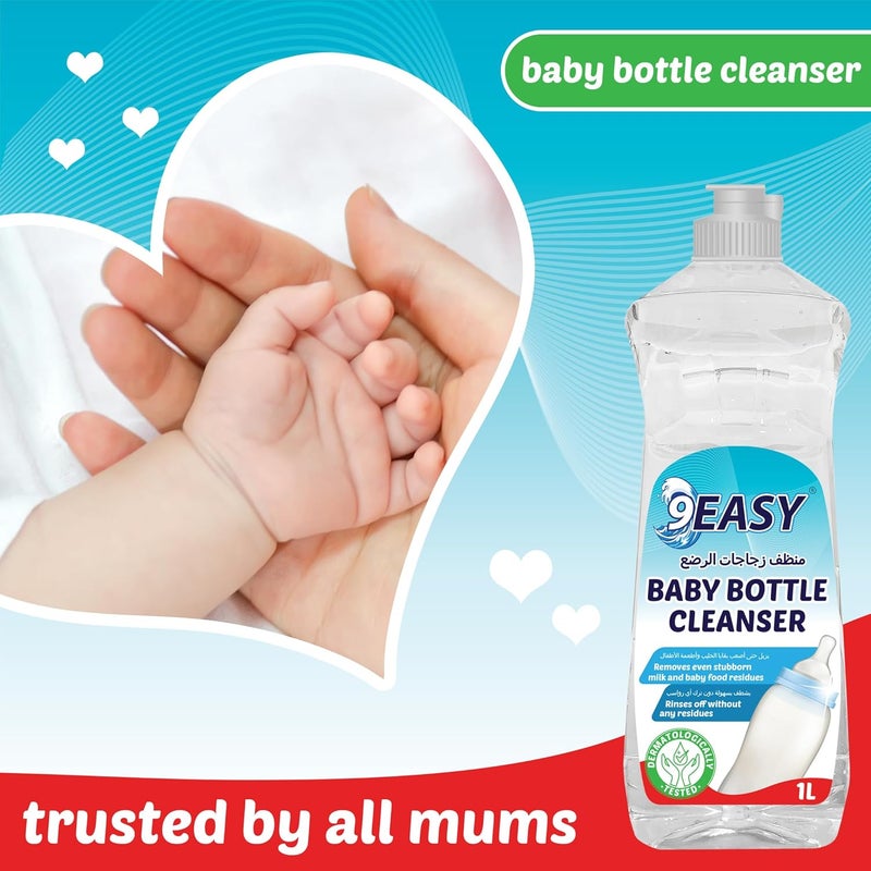 9Easy Baby Bottle Cleanser - 1L - Pack of 3 - Image 2