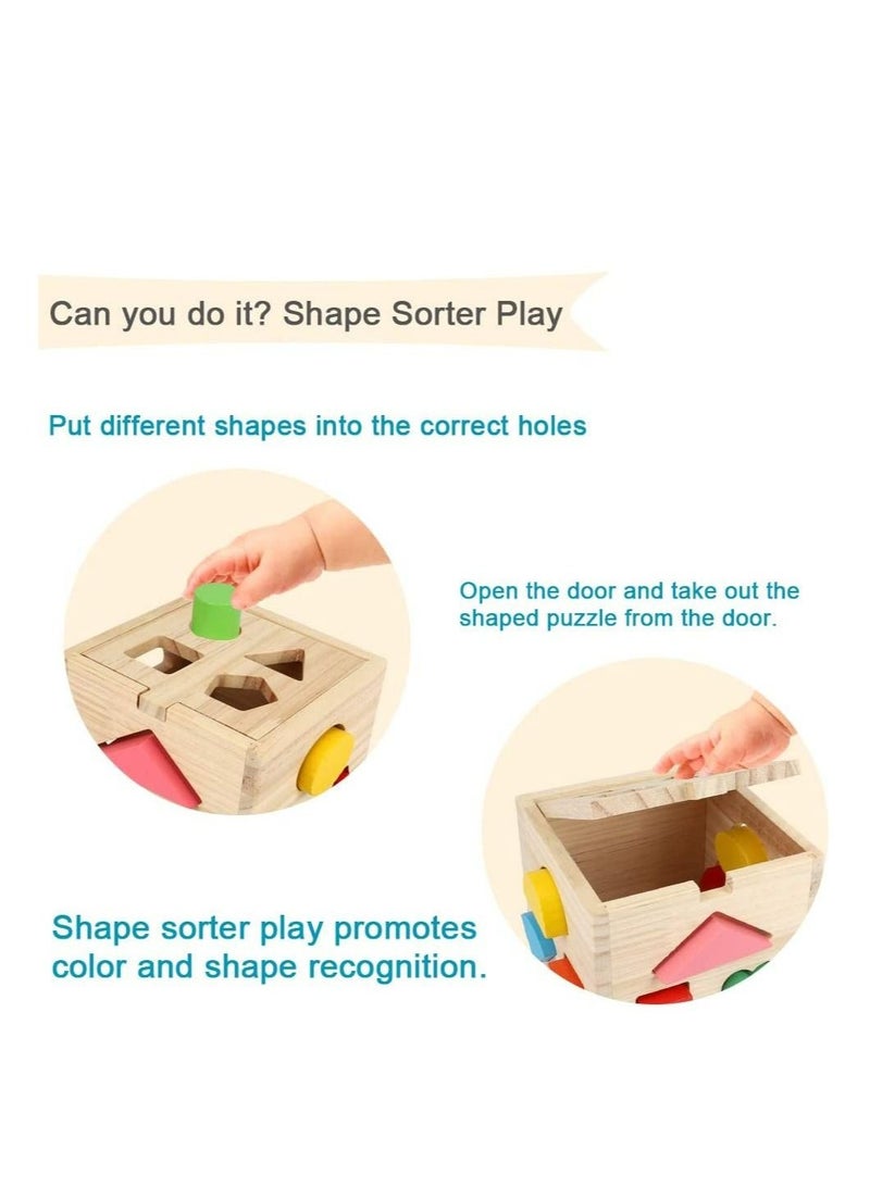 RollsTimi  Wooden Educational Toys Shape Matching Blocks Toy For Children, Multicolour - Image 4