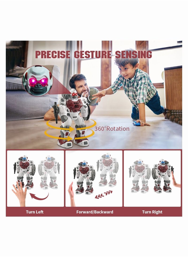 Faylor - Robot Toys, Smart Programmable Remote Control Robots Shooting Walking Dancing Interactive Robot for Kids, RC Robot with 2.4GHz Sensing Gesture Control for Boys Girls 6-12 Years Old - Image 1