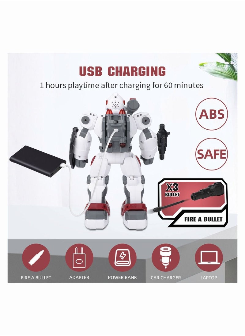 Faylor - Robot Toys, Smart Programmable Remote Control Robots Shooting Walking Dancing Interactive Robot for Kids, RC Robot with 2.4GHz Sensing Gesture Control for Boys Girls 6-12 Years Old - Image 1