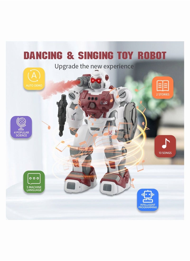 Faylor - Robot Toys, Smart Programmable Remote Control Robots Shooting Walking Dancing Interactive Robot for Kids, RC Robot with 2.4GHz Sensing Gesture Control for Boys Girls 6-12 Years Old - Image 1