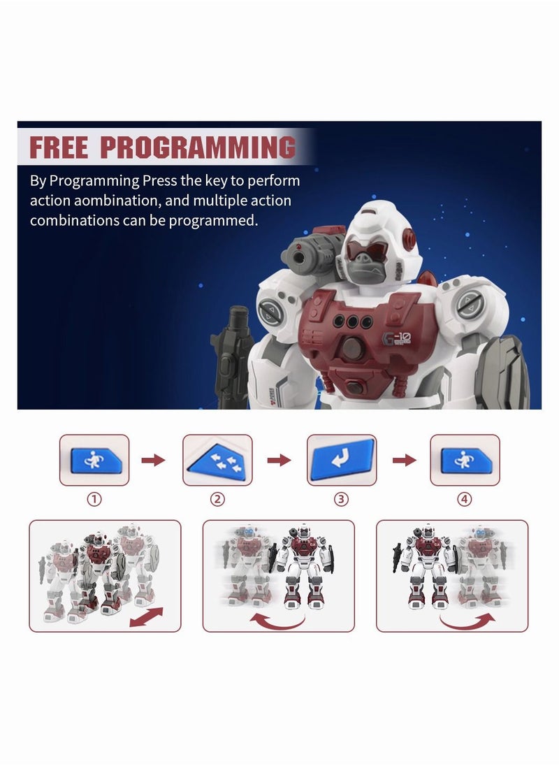 Faylor - Robot Toys, Smart Programmable Remote Control Robots Shooting Walking Dancing Interactive Robot for Kids, RC Robot with 2.4GHz Sensing Gesture Control for Boys Girls 6-12 Years Old - Image 1
