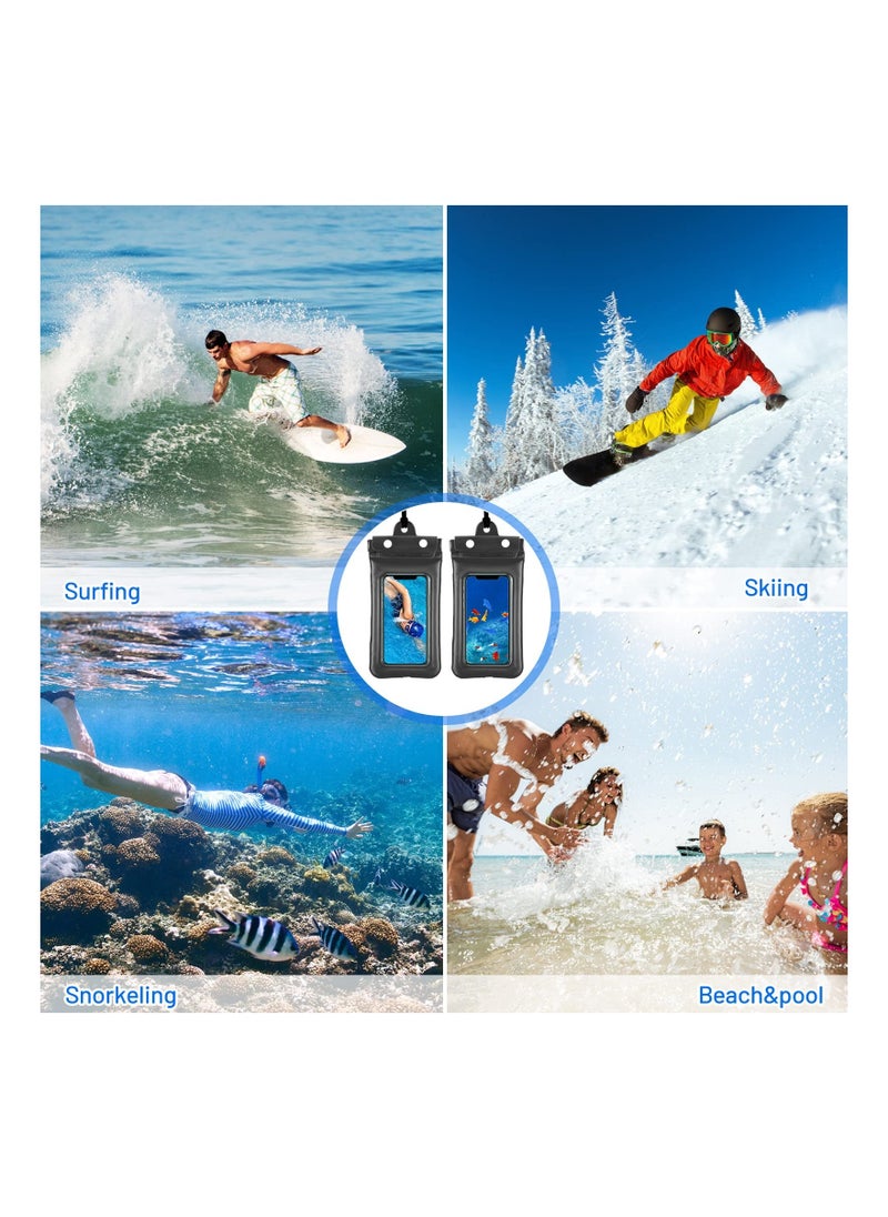 Waterproof Phone Pouch, Triple protection, Floating Dry Bag, Cellphone Case Up to 7" with Lanyard, for 14 13 12 11 Pro MAX/XS/XS MAX/XR/X, S22/S21/S10 Pixel/OnePlus
