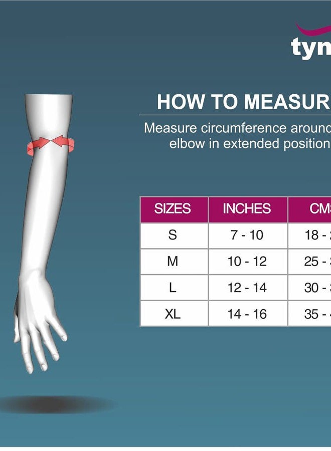 Tynor دعم كوع التنس للرجال والنساء، حزام كوع قابل للتعديل لتخفيف الألم مع وسادة ضغط، لفافة ذراع الكوع لرفع الأثقال، التهاب الأوتار، حزام متوسط، 1 وحدة - Image 4
