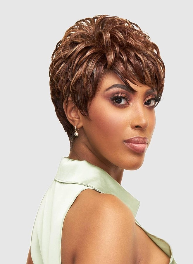 Vanessa Fashion Wigs Short Length Wavy Hair Style Heatwave Synthetic Wigs - SALMA (BT4007) - Image 2