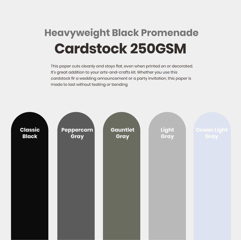 BearBoss Black Colored Cardstock Thick Paper 50 Sheets, 8.5" x 11" Heavyweight 92lb Cover Card Stock for Crafts and DIY Cards Making - Image 3