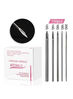 100 Pcs Disposable Non-sterile Stainless Steel Piercing Needles 9
