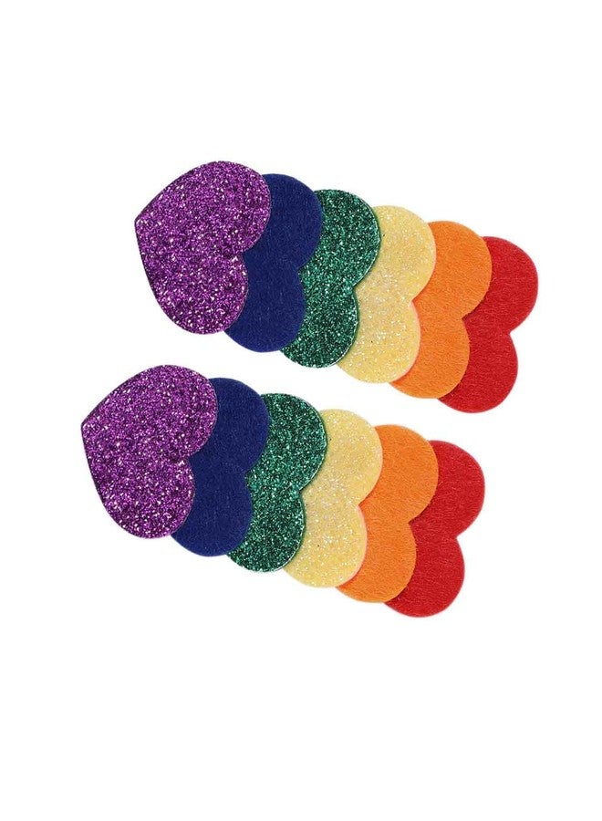 BBTDIN Baby Rainbow Snap Clips Bow Toddler Rainbows Clips Bowknot Infant Baby Rainbow Tiny Bow JHP05 (2 Pcs-C) - Image 1
