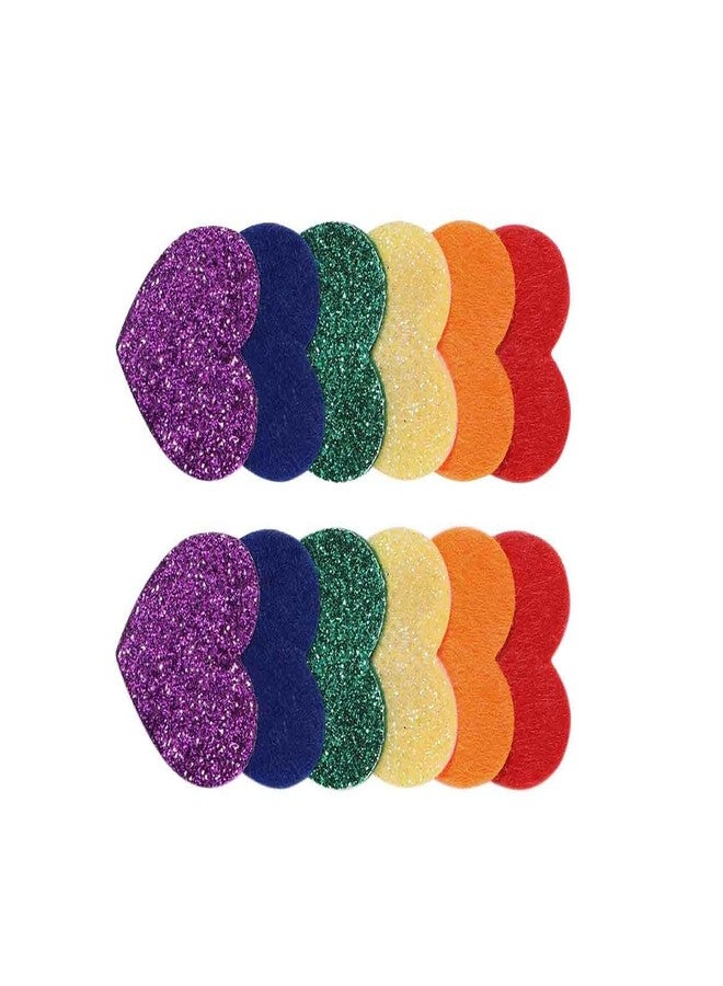 BBTDIN Baby Rainbow Snap Clips Bow Toddler Rainbows Clips Bowknot Infant Baby Rainbow Tiny Bow JHP05 (2 Pcs-C) - Image 3