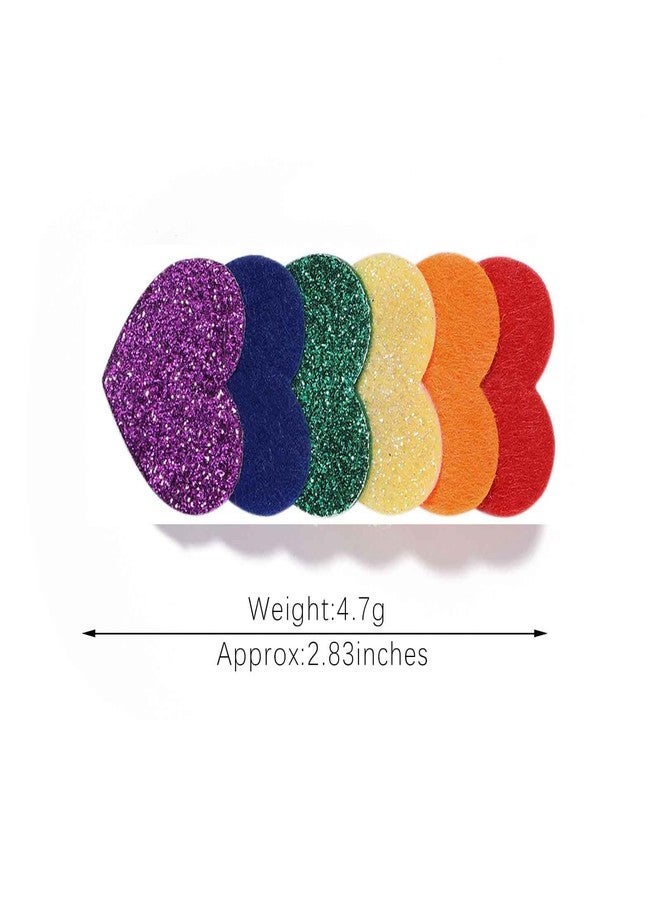 BBTDIN Baby Rainbow Snap Clips Bow Toddler Rainbows Clips Bowknot Infant Baby Rainbow Tiny Bow JHP05 (2 Pcs-C) - Image 4
