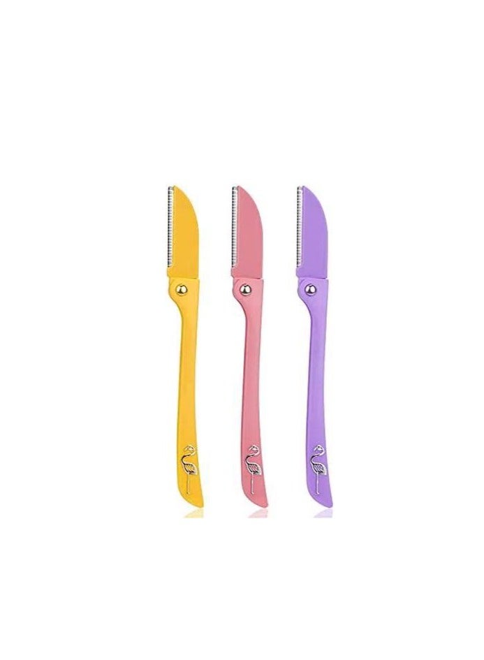 3-Piece shaving Ladies For Facial And Body Hair pack of 3 Yellow/Pink/Purple - Image 1
