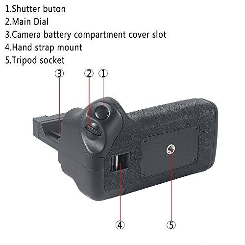DSTE Pro BG-E8 Vertical Battery Grip Compatible with Canon EOS 550D 600D 700D 650D X7i X6i X5 X4 T2i T4i T3i T5i SLR Digital Camera, Working with LP-E8 Battery (Not Included) - Image 3