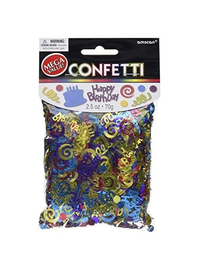 Amscan 369162 Happy Birthday Diecut Confetti | 2.5 Oz. | 1 Pack | Party Decor - Image 3