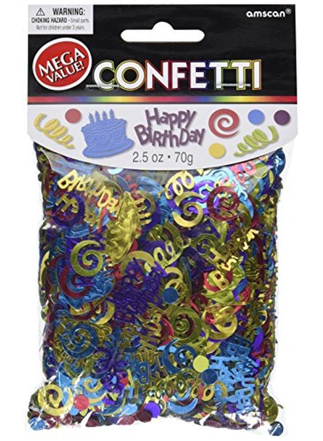 Amscan 369162 Happy Birthday Diecut Confetti | 2.5 Oz. | 1 Pack | Party Decor - Image 1