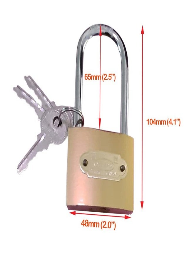 Starlinks Imported Stainless Steel 50 mm (2.0") Pressing Outdoor Lock with 3 Keys (Long Shackle)- 1No - Image 2