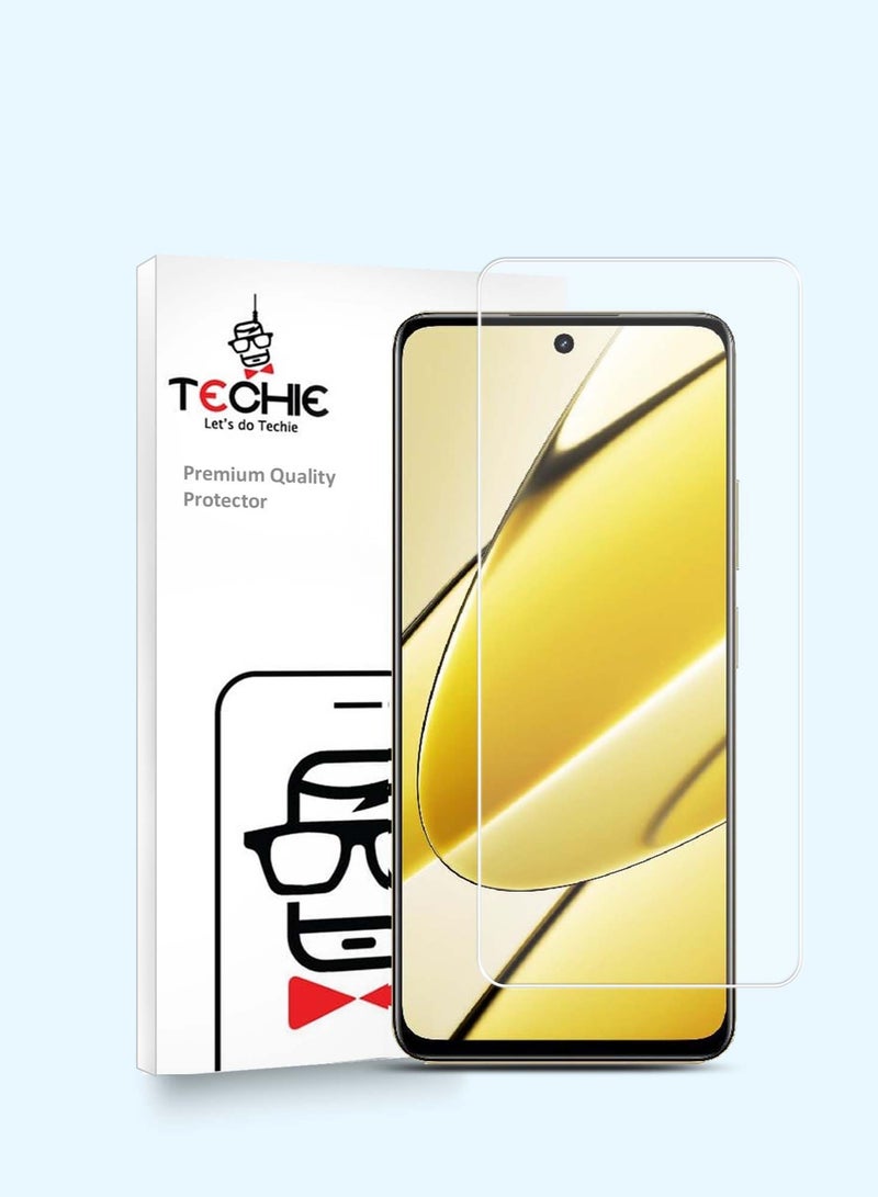 Techie واقي شاشة زجاجي مقوى عالي الدقة لهاتف Realme 11 5G - مضاد للانعكاس ومضاد للفقاعات وصلابة 9H 0.33 مم وحواف مستديرة وسهولة التركيب - Image 1
