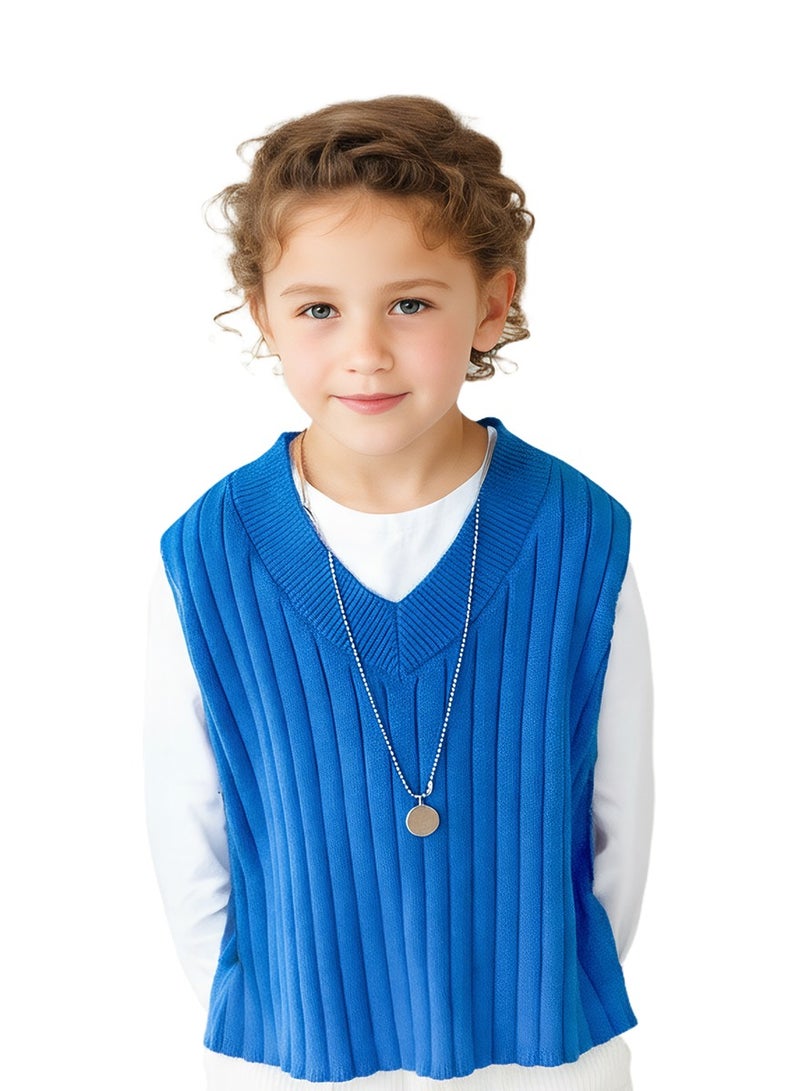 WiNi BEE Soft Stretchy Rib-Knit Vest for Toddler Boys Girls, Warm Sleeveless Upper Layer Top for T-Shirt Shirt, Playwear Schoolwear and Inside Coat - Image 1