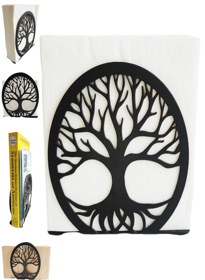 Dokpod Cocktail Napkin Holder for Table, Napkin Holders for Paper Napkins, Paper Napkin holder, Napkin dispenser, for cloth napkins, Farmhouse Napkin Holders (4.7"L x 4.1"H x 1.6"W) - Image 1