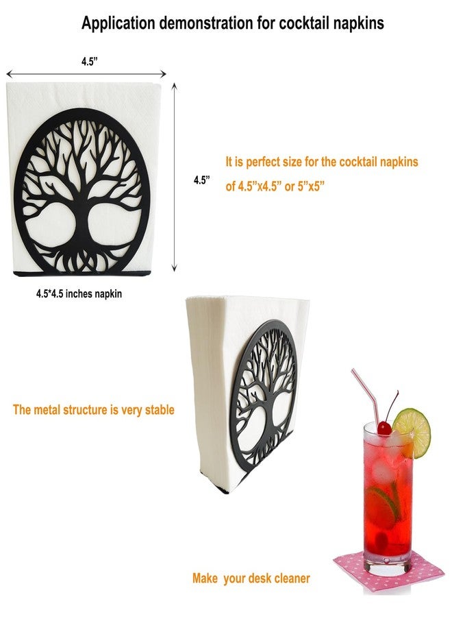 Dokpod Cocktail Napkin Holder for Table, Napkin Holders for Paper Napkins, Paper Napkin holder, Napkin dispenser, for cloth napkins, Farmhouse Napkin Holders (4.7"L x 4.1"H x 1.6"W) - Image 2