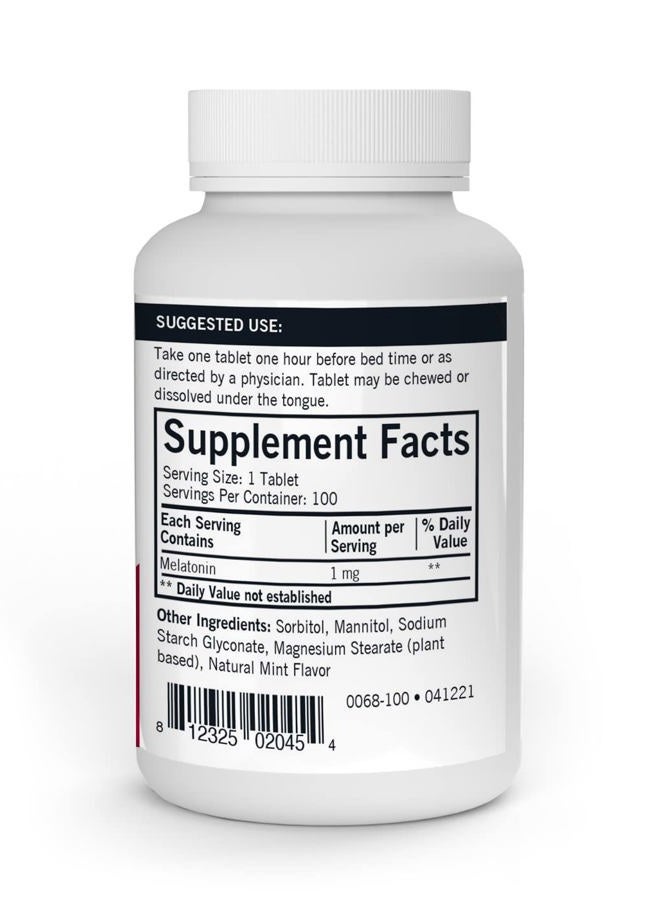 Kirkman Melatonin 1 mg Chewable Tablets - 100 Tablets - Promotes Sleep - Refreshing Menthol Flavor - Hypoallergenic - Image 2