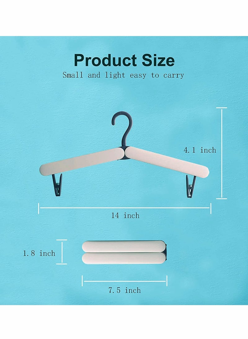 SYOSI Foldable Coat Hangers, Portable Travel Collapsible Hangers with Clips, for Clothes and Coats, 2 Pcs  - Image 4