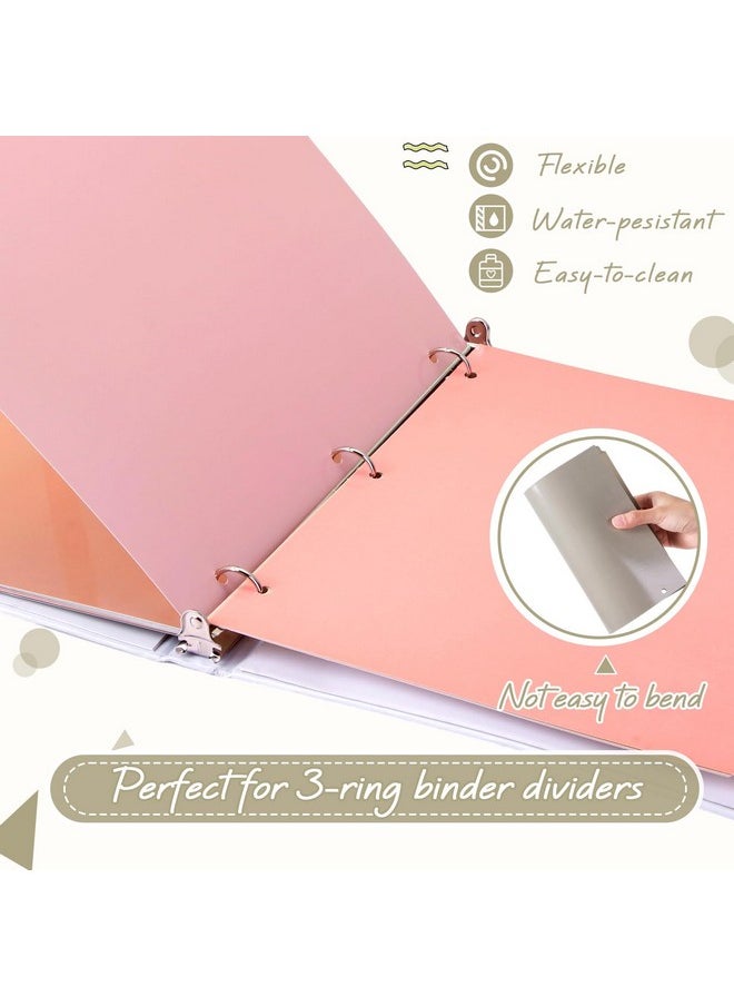 Honoson 12 Sets 12 Tab Binder Dividers For 3 Ring Binders 8.5 X 11 Inch Paper Multicolor Dividers With Plastic Film 3 Hole Punched Page Dividers Sturdy Binder Index Dividers For School(Dark Color)  - Image 3