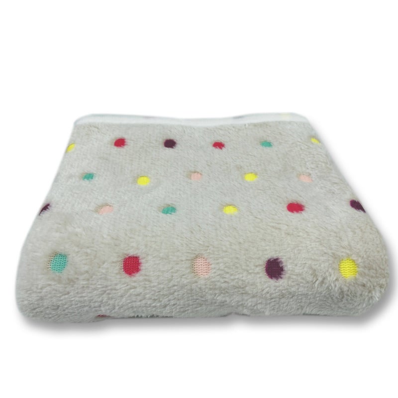Selling Pet Blanket, Universal Blanket For All Seasons, Warm Sleeping Pad, Coral Velvet Paw Print Blanket, Cat And Dog Mat - Image 1