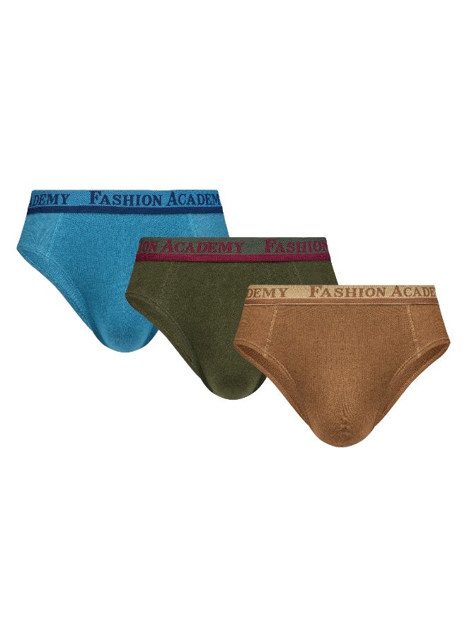 Fashion Academy Mens Outer Elastic Brief Assorted Colors Pack of 6 - Image 3