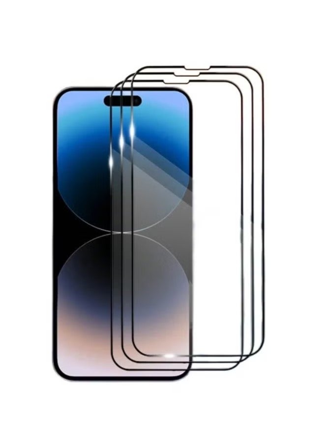 TIGER iPhone 14 Pro 6.1 Inch Tempered Glass Screen Protector – 3-Pack Clear Anti-Spy, Scratch-Resistant, Full-Coverage, Bubble-Free HD Glass Protector (Clear, iPhone 14 Pro) - Image 1
