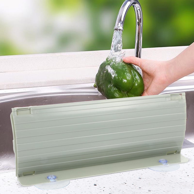 2pcs BESTONZON Kitchen Sink Water Impermeable Retaining Plate Splatter Screen Retractable Water Splashing Guard (Random Color) - Image 5