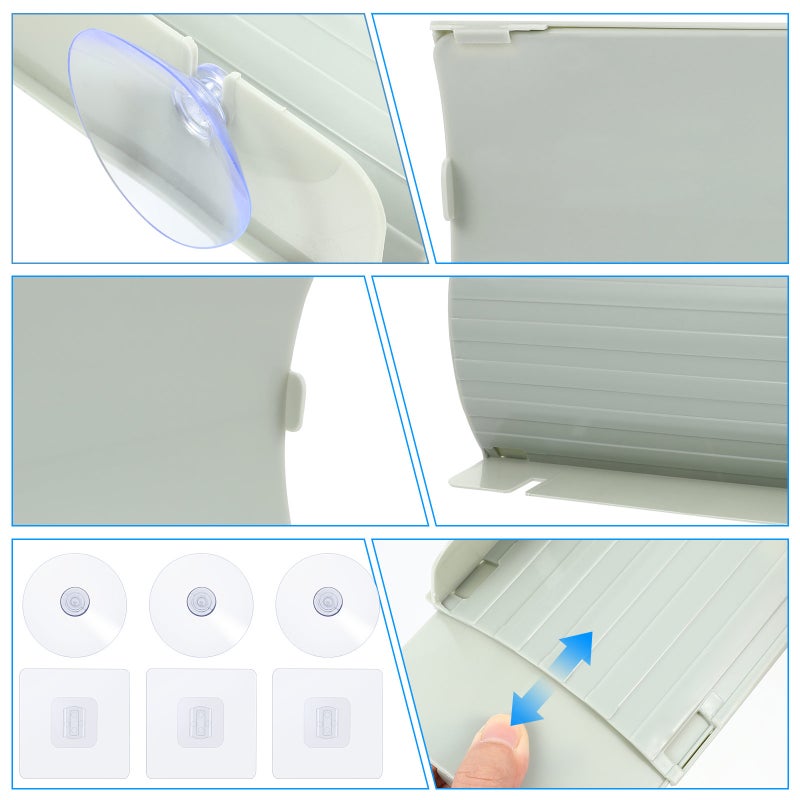 2pcs BESTONZON Kitchen Sink Water Impermeable Retaining Plate Splatter Screen Retractable Water Splashing Guard (Random Color) - Image 2