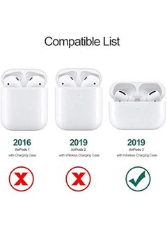 Generic Silicone Case for AirPods Pro, Protective Shockproof Wireless Charging Earbuds Case Cover Skin with Keychain kit Set Cpatible for Apple AirPods Pro 2019 (Navy Blue)  - Image 2