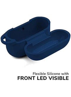 Generic Silicone Case for AirPods Pro, Protective Shockproof Wireless Charging Earbuds Case Cover Skin with Keychain kit Set Cpatible for Apple AirPods Pro 2019 (Navy Blue)  - Image 4