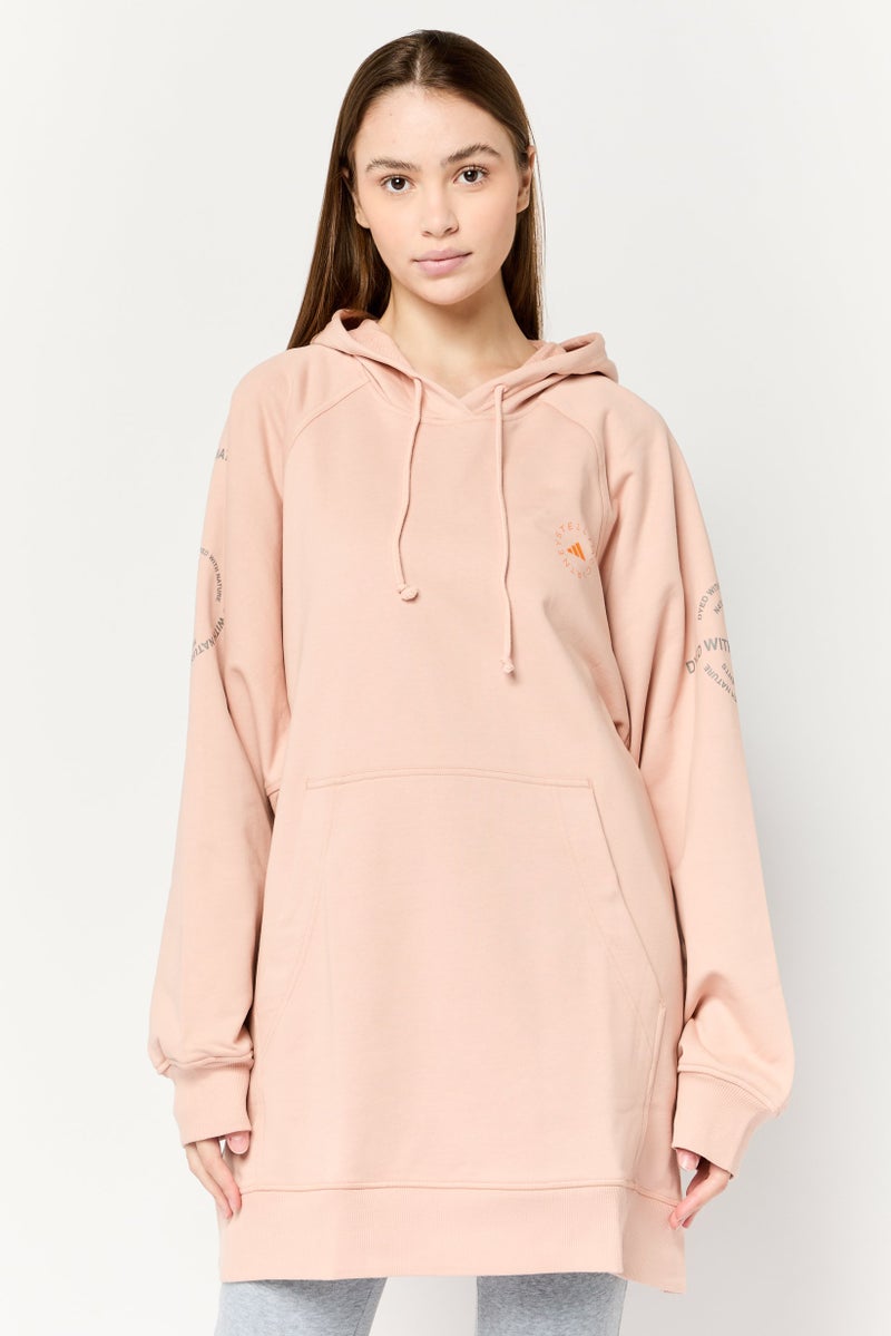 Adidas Adidas by Stella McCartney Women Sportswear Fit Long Sleeve Outdoor Hoodie, Peach  - Image 1