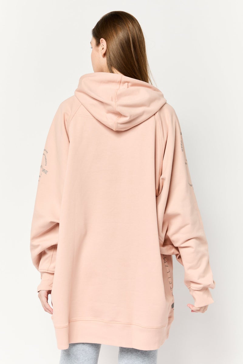 Adidas Adidas by Stella McCartney Women Sportswear Fit Long Sleeve Outdoor Hoodie, Peach  - Image 4