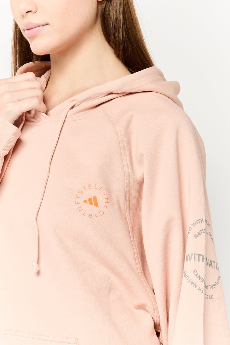 Adidas Adidas by Stella McCartney Women Sportswear Fit Long Sleeve Outdoor Hoodie, Peach  - Image 3