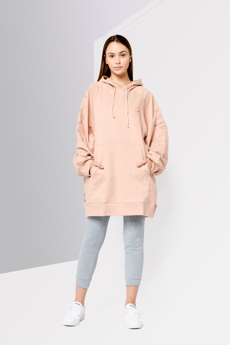 Adidas Adidas by Stella McCartney Women Sportswear Fit Long Sleeve Outdoor Hoodie, Peach  - Image 2