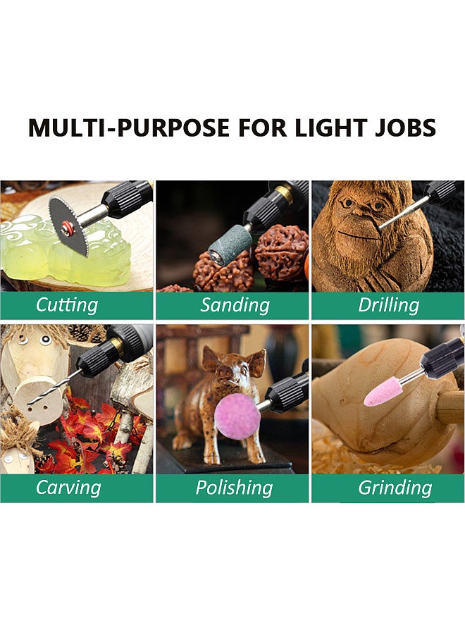 KKnoon - Cordless Rotary Tool 3.7V Li-Ion Power 5 Variable Speed USB Charging Multi-Purpose for Light-Duty DIY Crafting Polishing Jade Pet Nail Sharpening - Image 1